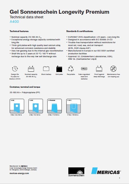 sonnenschein longevity premium batteries, gel technology, dryfit, 